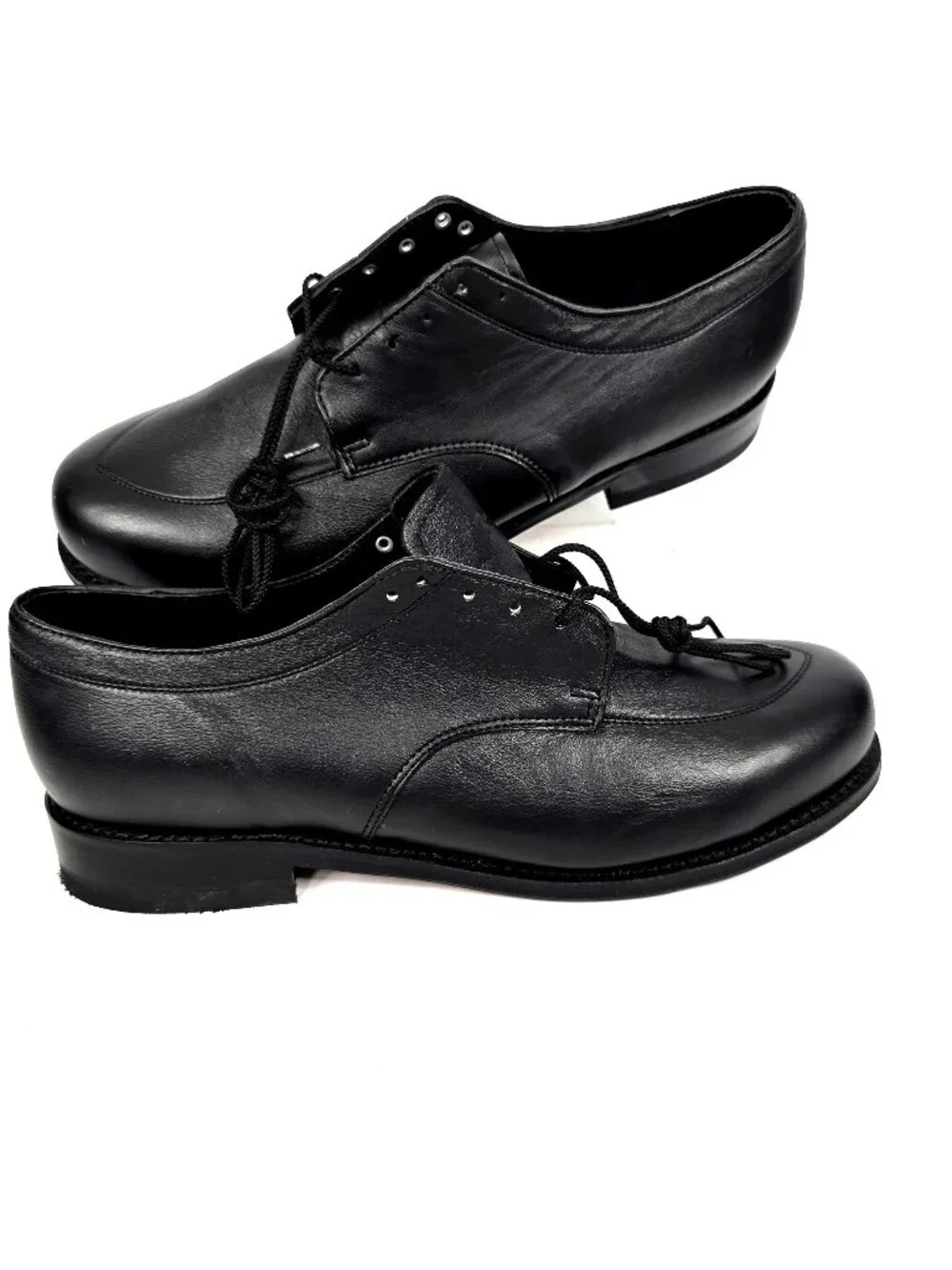New P.W. Minor Black Leather Made In U.S.A Oxford Style Shoes Men's Size 13